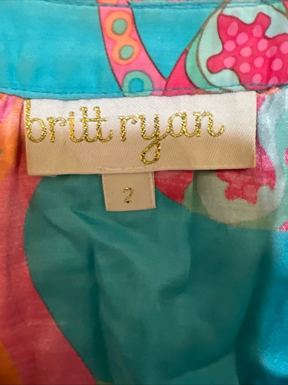 Britt Ryan Colorful Tropical Resort Shift Dress Women’s Sz 2 Psychedelic Print